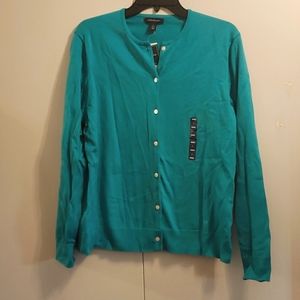 Lands End cardigan sweater top NWT